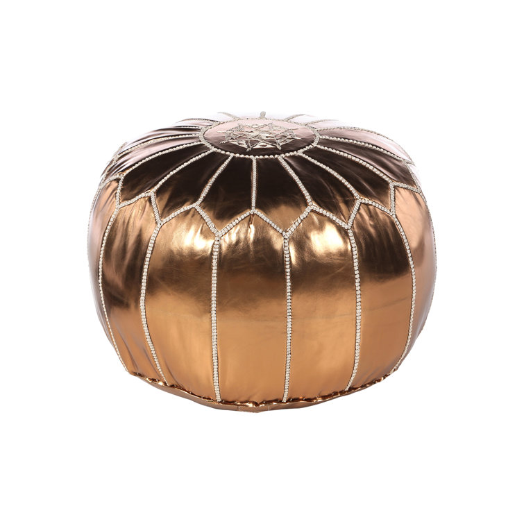 Cherise Moroccan Leather Pouf