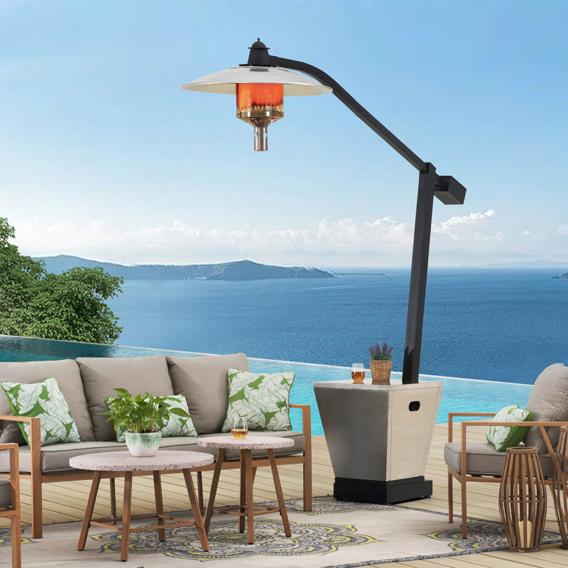 SUNJOY Cartwell 45,000 BTU Outdoor Offset Propane Heater with Adjustable Temperature Control, Stainless Steel Burner, and Safety Auto Shut-Off for Patio and Backyard Use