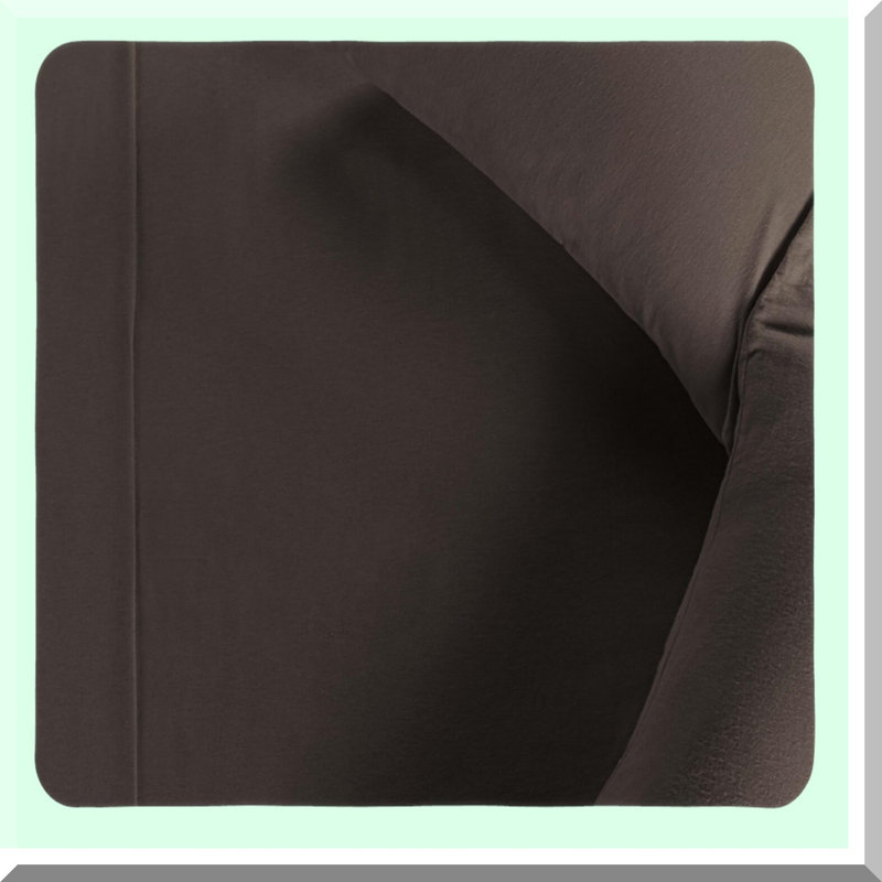 Breathable Cotton Flannel Bed Sheet Set - Modern Solid Clic Twin Charcoal - Flat Sheet, Fitted Sheet, Pillowcase - Cozy Bedroom Essentials