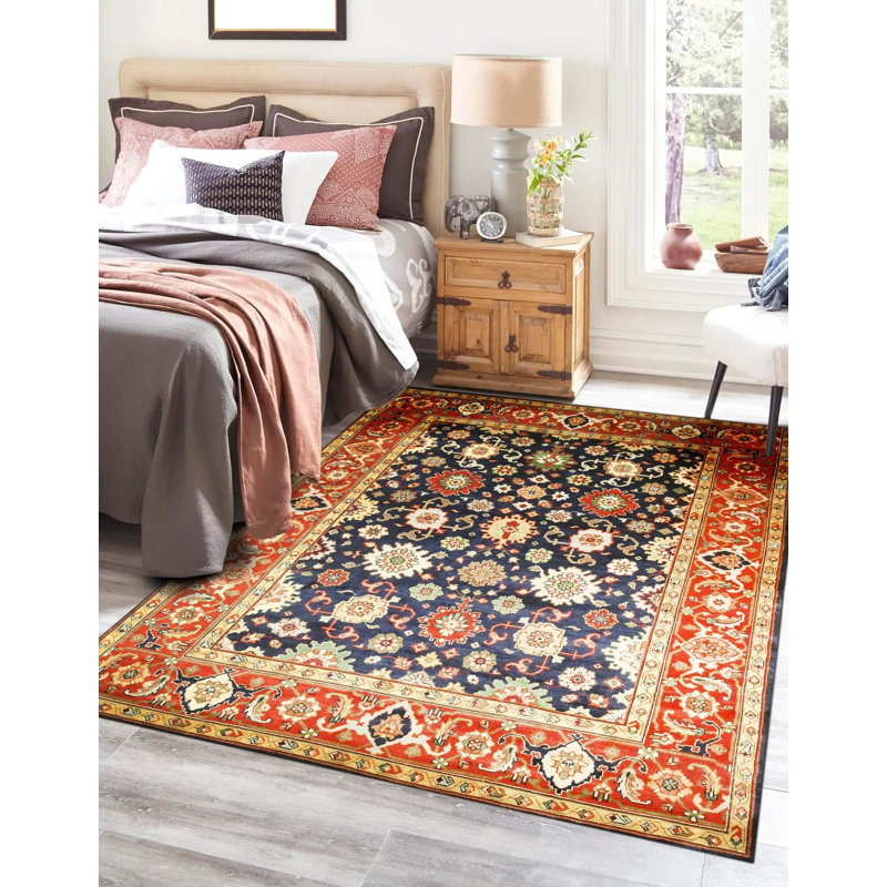 Tapis violet en laine noué à la main violet, Rectangle 9 pi x 12 pi
