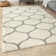 Myshaggy Collection Rugs Trellis Design in Ivory