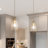 Cie 1-Light Gold Clear Seeded Glass Pendant for Bedside-1964291268