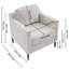 1 Seater Linen Sofa-232394074