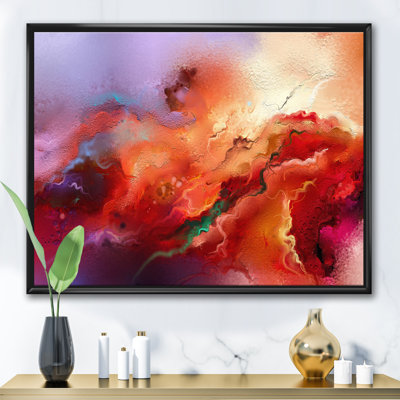 «Clouds of Red Mauve and Red», reproduction d'impression sur toile
