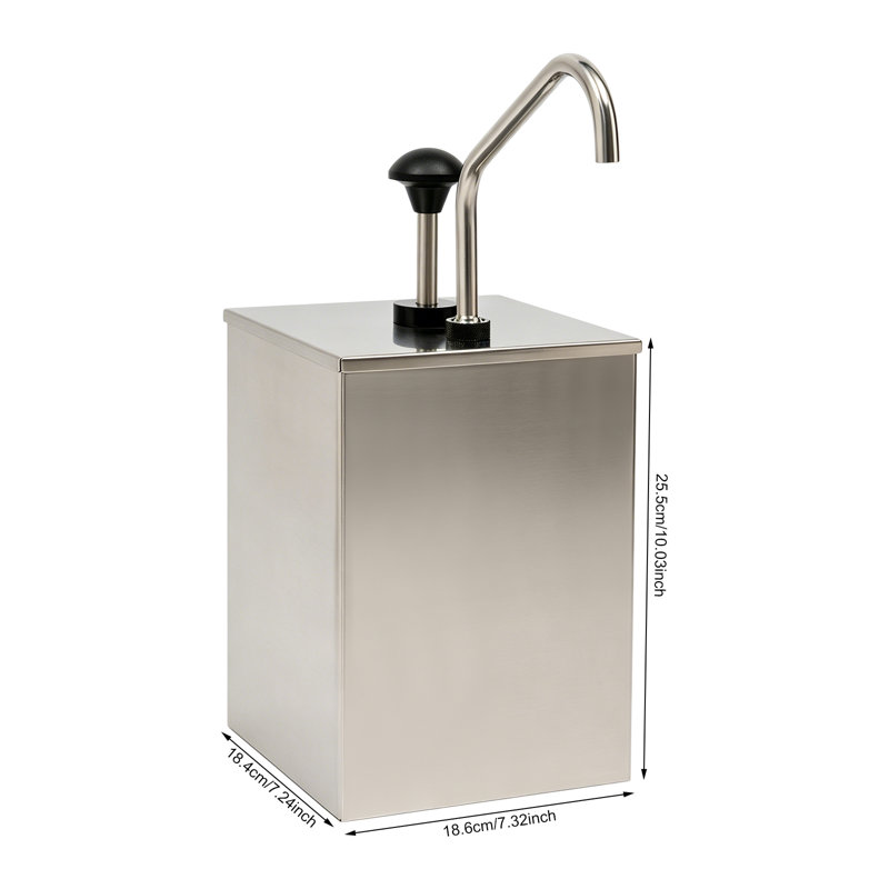 Distributeur de sauce en acier inoxydable de 4,2 pte avec réservoir à condiments en acier inoxydable pour restaurant Buffet