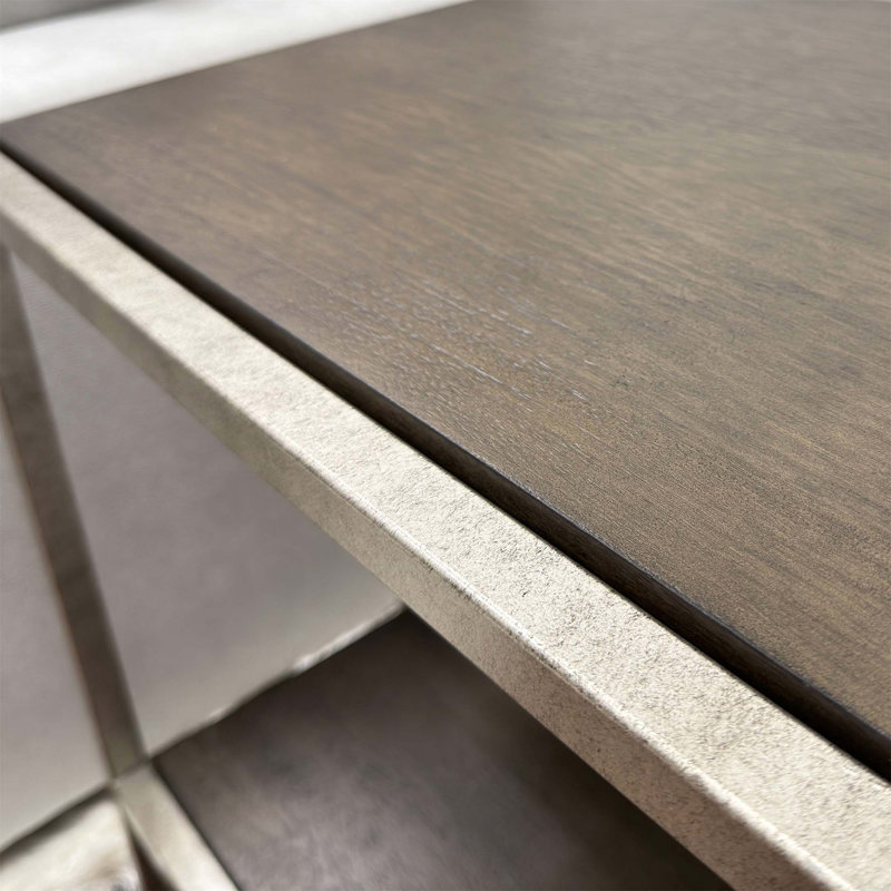 Ensemble de table basse et de table de chevet en bois 3 pièces Padena, combinant style contemporain et rangement fonctionnel