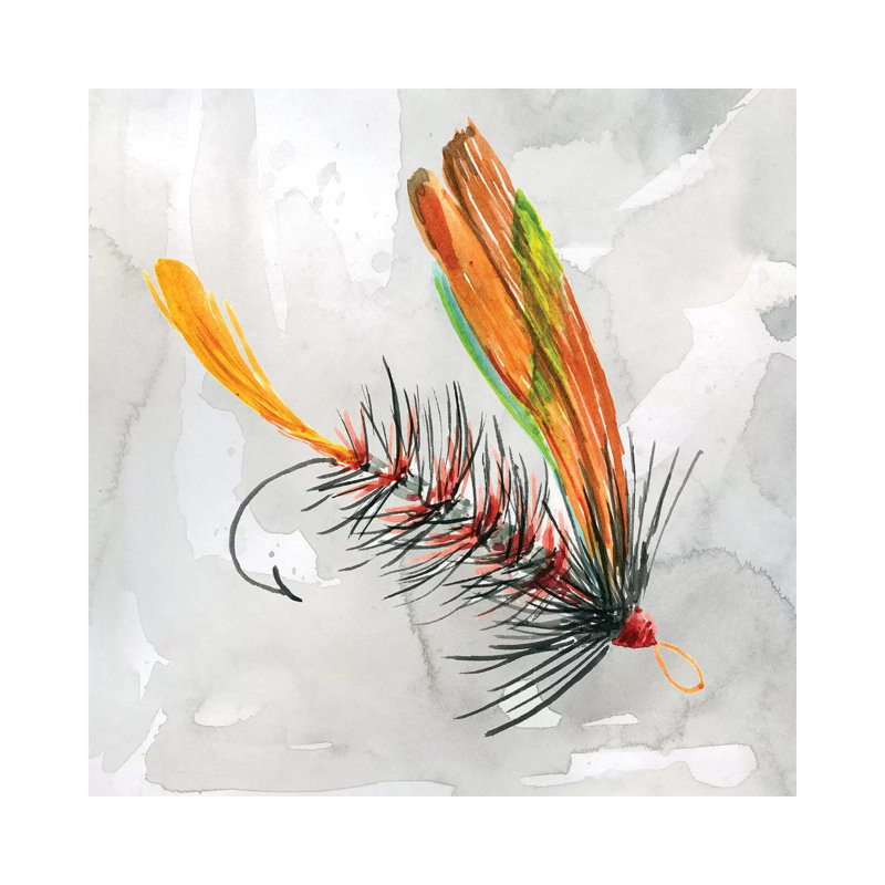 Fly Hook II by Carol Robinson - Painting on Canvas, Wrapped Canvas, 93.98 cm H x 93.98 cm W x 1.91 cm D