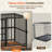 38.6" Dog Crate Furniture with Barn Door Foldable Heavy-Duty Dog Crate with Wheels