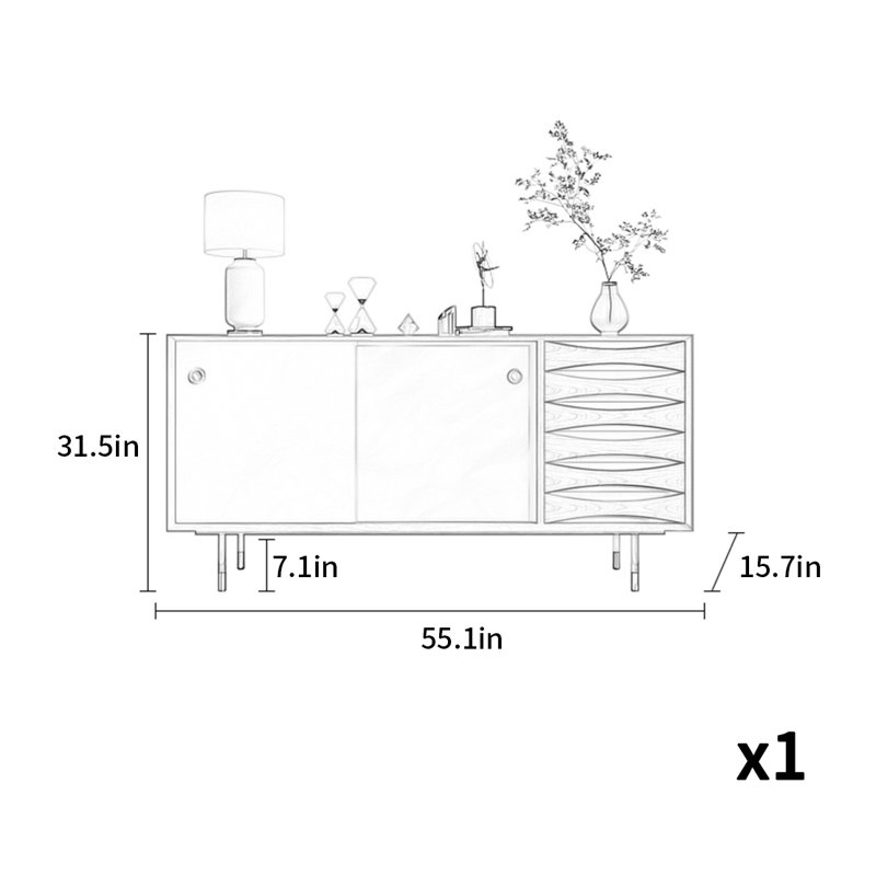 Modern Simple Exquisite Sideboard