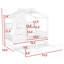 Lit maison avec lit gigogne simple et tablettes de rangement, toit-767297312-767297327