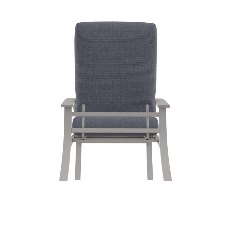Belle Isle Outdoor Lounge Chair, Warm Gray, Spectrum Indigo Sunbrella®
