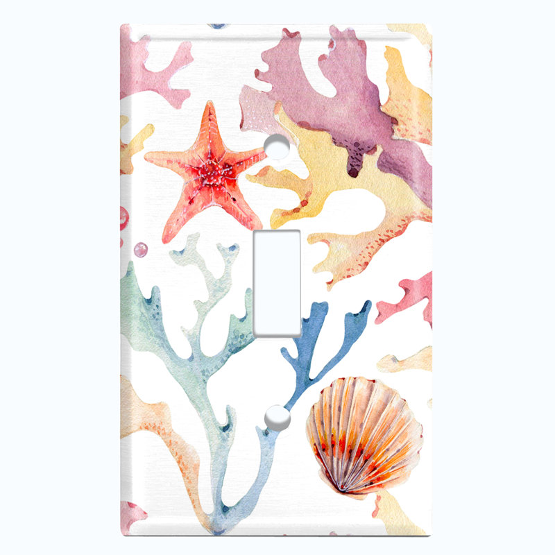 Patterned 1 - Gang Toggle Light Switch Standard Wall Plate