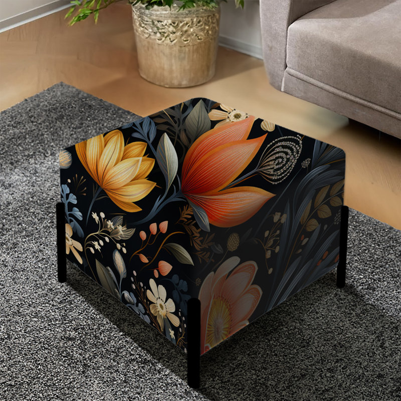 Napoles - Repose-pieds carré floral