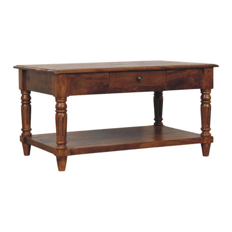 Solid Wood Coffee Table with Storage