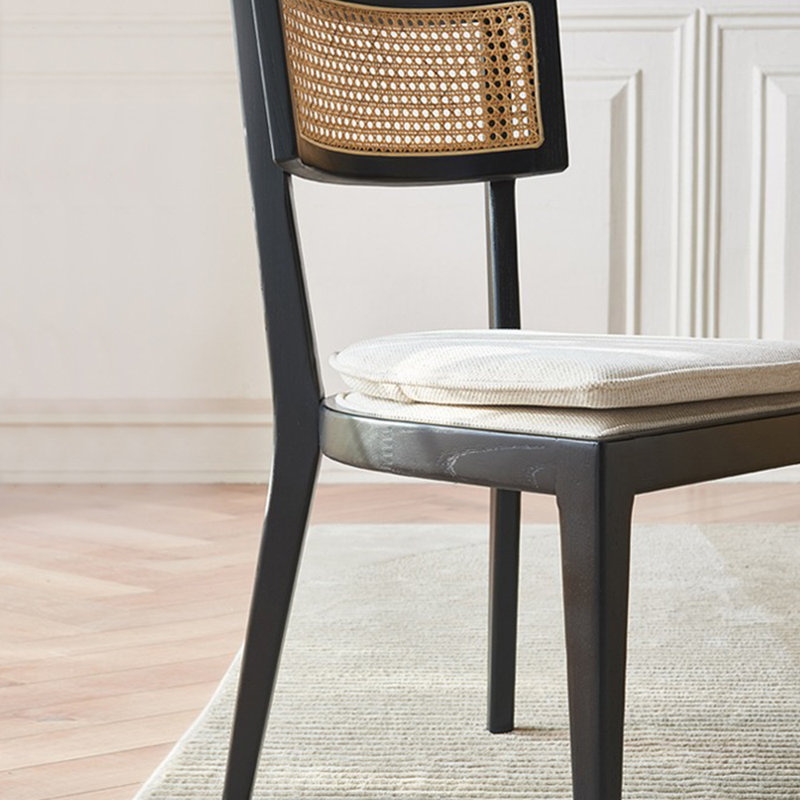 Ensemble de table de salle à manger en rotin de frêne massif, H 29,92 po x L 53,15 po x l 53,15 po