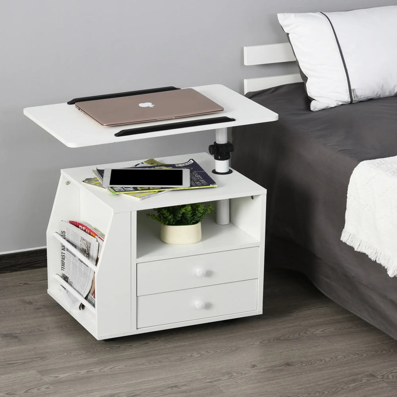 60cm W Manufactured Wood Bedside Table