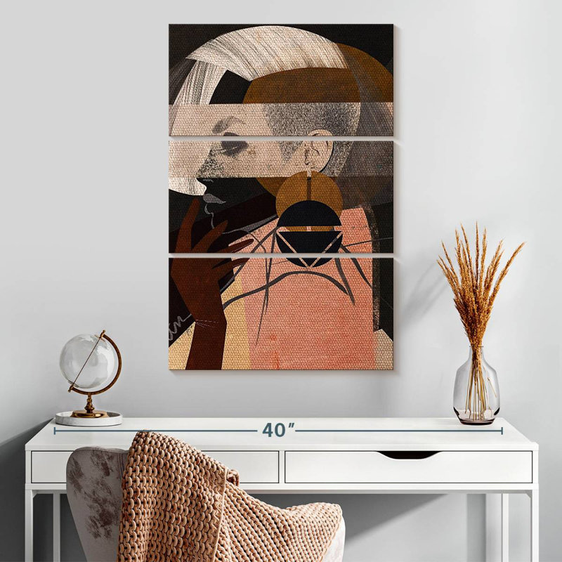 Leisha Face Off I, 32" H x 20" W