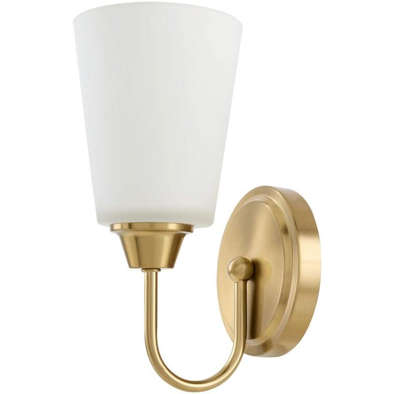 Mankiewicz Wall Sconce, Brass, White