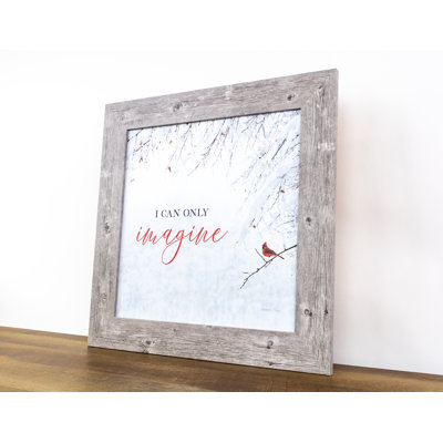 «Winter I Can Only Imagine», cardinal rouge neige scintillant, art encadré
