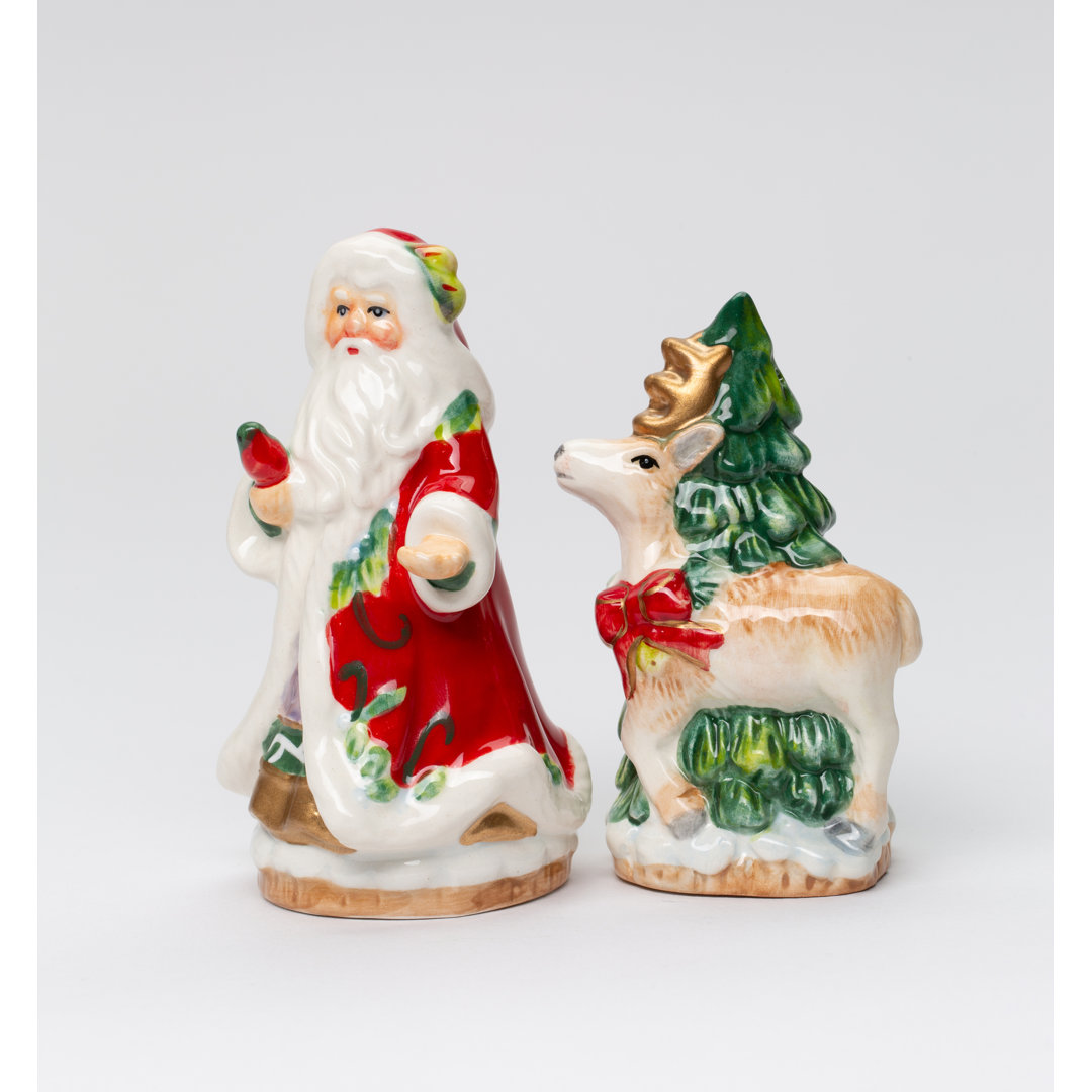 Cosmos Gifts Santa & Reindeer Salt & Pepper Shaker Set Cosmos Gifts