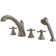 Made To Match Triple Handle Deck Mounted Roman Tub Faucet with Handshower