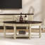 Table basse vintage ovale avec tiroir et étagère de rangement, table de cocktail antique de 45 po, table d'appoint de style champêtre français pour le salon-830447201