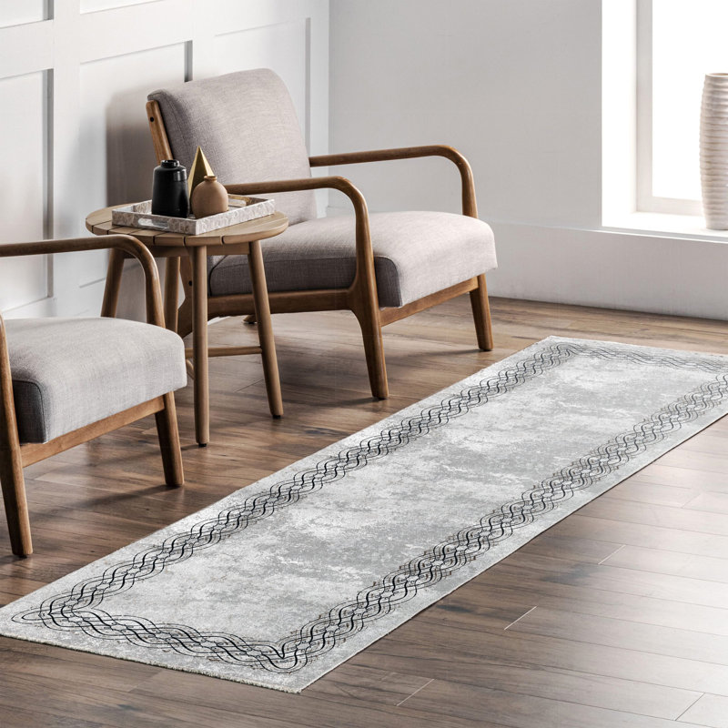 Tapis Zyir avec envers antidérapant, Tapis de couloir 2 pi 8 po x 9 pi 11 po