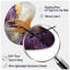 Horloge murale or et mauve abstraite Fractal III-105566744
