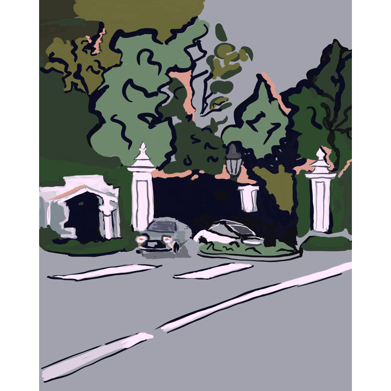 East Gate Bel Air Print by Deborah Blum, 21.25" H x 17.25" W x 0.875" D