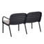 Causeuse d'extérieur pour terrasse, structure en PP noir avec coussin beige-1437992164-1437992171