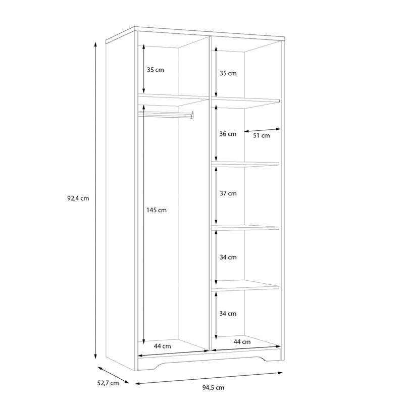 Gilroy Manufactured Wood Wardrobe