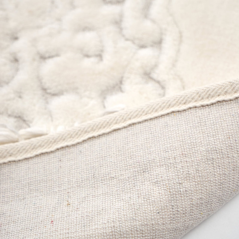 Haversham Non-Slip Bath Rug, Light Cream