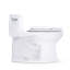 TOTO Ultramax Low Profile One-Piece Elongated 1.28 GPF Universal Height Toilet with CEFIONTECT and SS114 SoftClose Seat, Cotton White - MS618114CEFG#01