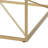 Matte Gold Coffee Table with Glass Top