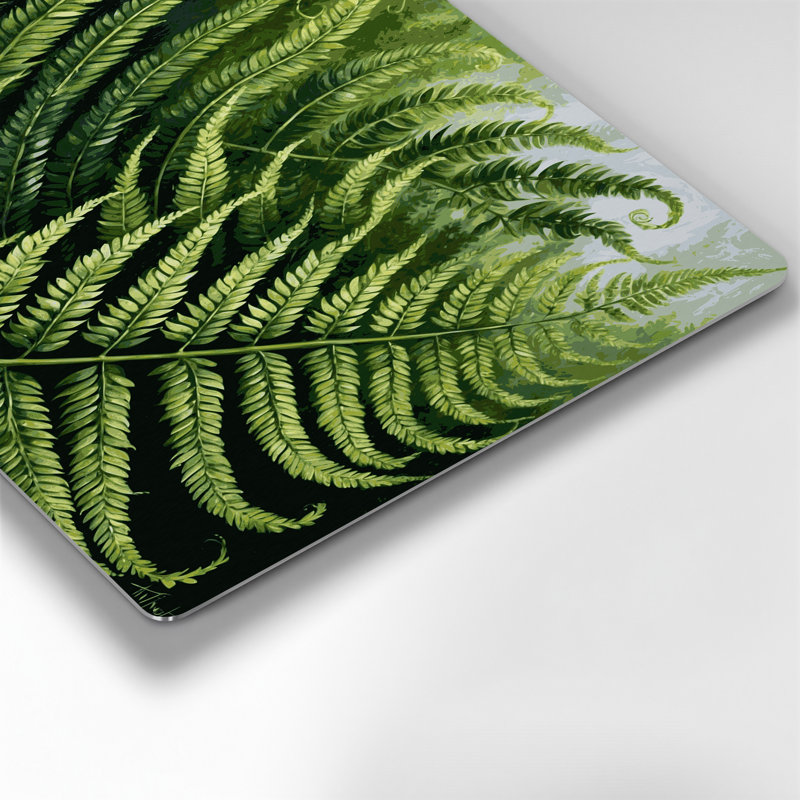 Art mural en métal Botanical Christmas Fern, H 24 po x l 36 po