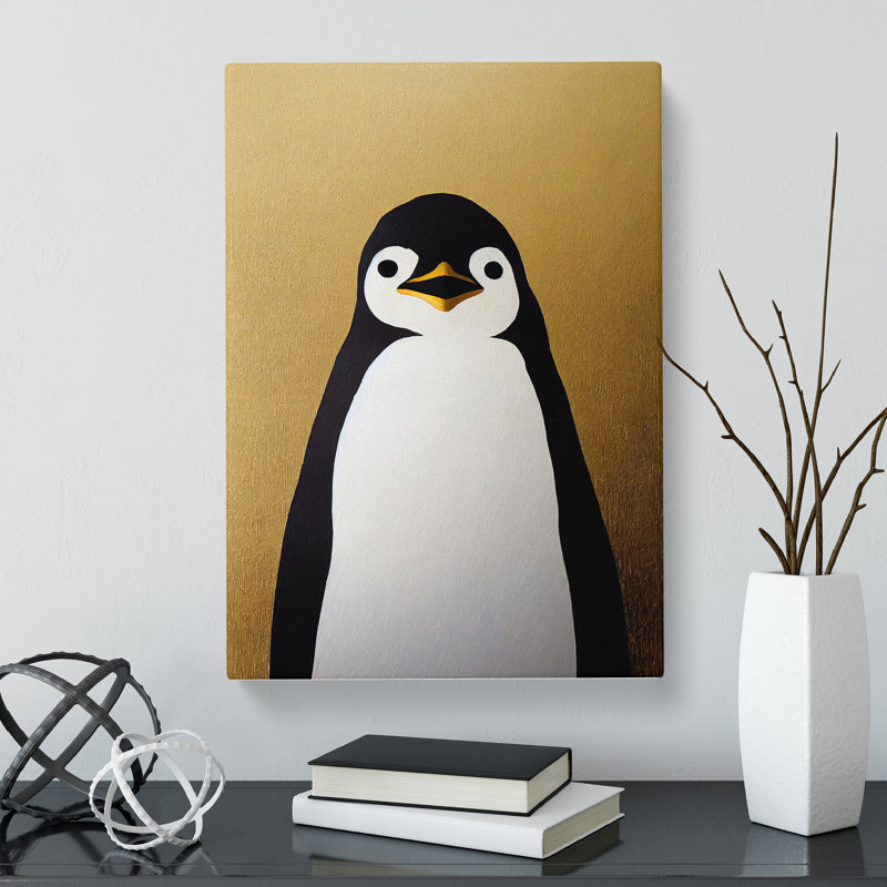 Abbotstown Penguin Gold - Wrapped Canvas, 50cm H x 35cm W x 3cm D