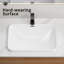 Lavabo de salle de bain encastré en céramique 22,05 po x 15,36 po x 6,7 po - vasque en porcelaine blanche, conception sans couture pour comptoir de meuble-lavabo