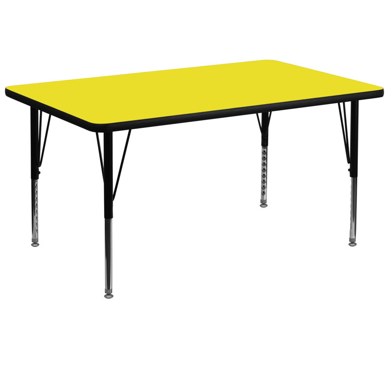 Table d'activité Goddard, L 24 po x P 48 po x H 21,25 po à 30,25 po, Chêne