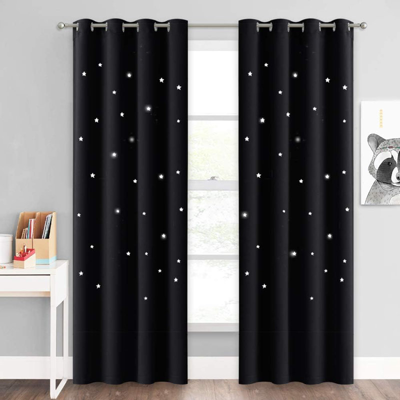 Rideau occultant Star, Noir, L 52 po x L 84 po