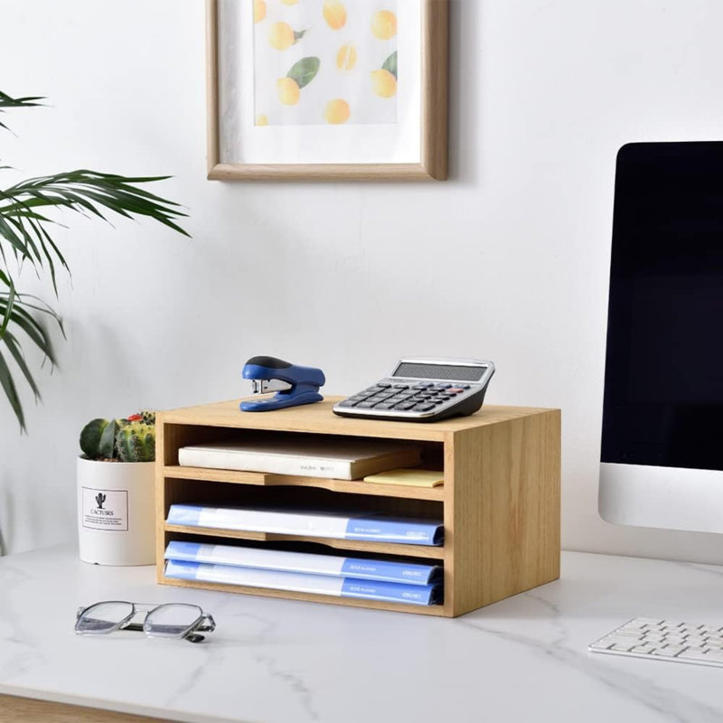 Solid Wood Desk Organiser