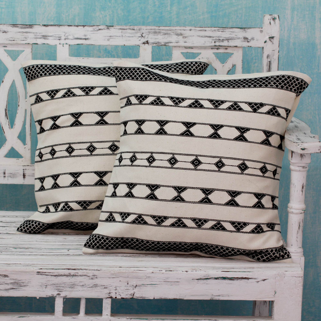  Cotton Pillow Cover (Set of 2) Novica