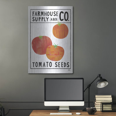 'Kitchen Garden Seed Packet 3' by Melissa Averinos Metal Wall Art