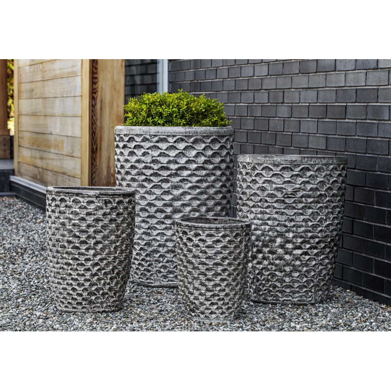 Handcrafted Round Terracotta Outdoor Planter, Heather