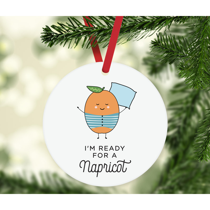 Ornement en forme de boule de Noël drôle avec pun