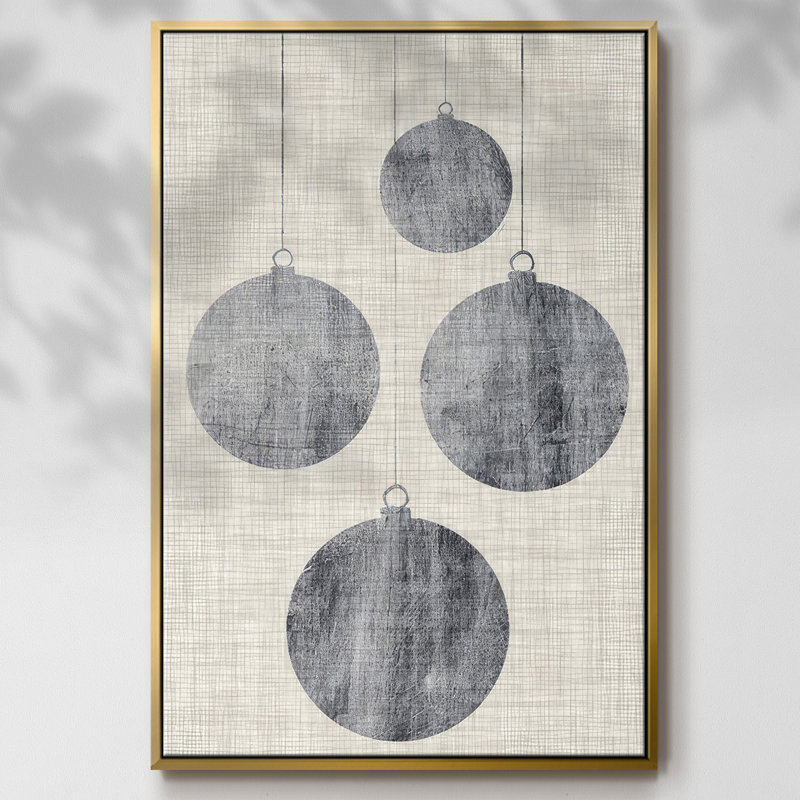 Soph Sophical Christmas Collection E - reproduction sur toile avec cadre flottant, Cadre flottant doré