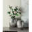 12.5x12.5x15" Aluminum Vase, Silver Streaks-1281948334