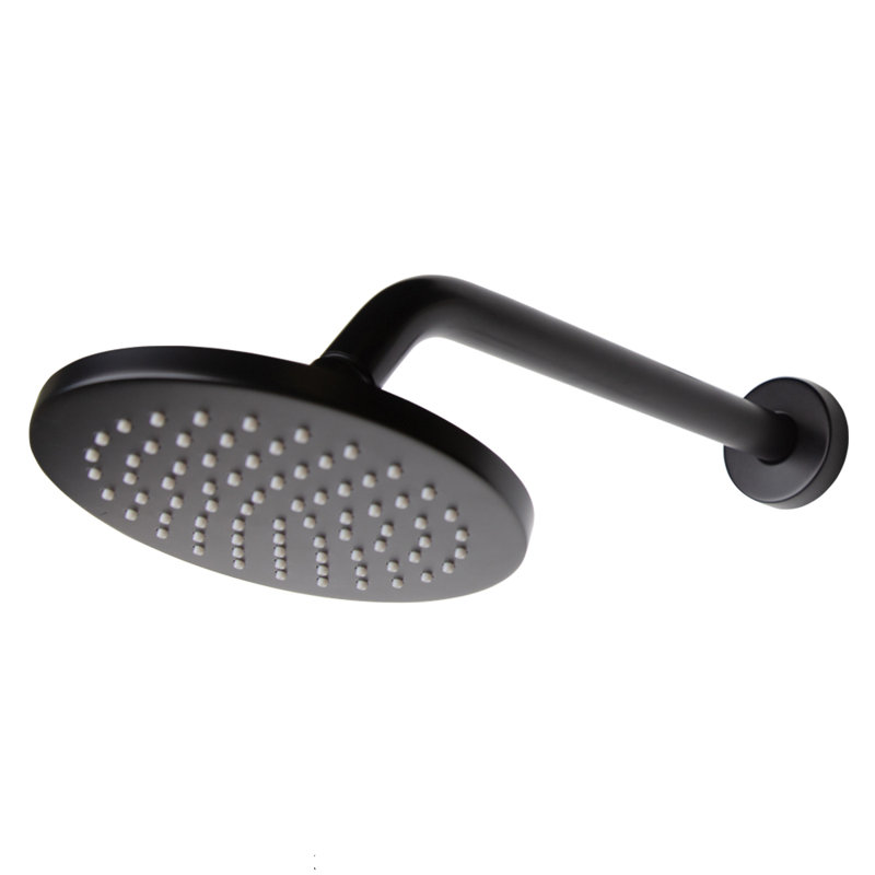 Arch Shower Arm With Flange, Matte Black