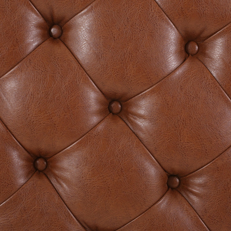 OTTOMAN ROND, Marron clair