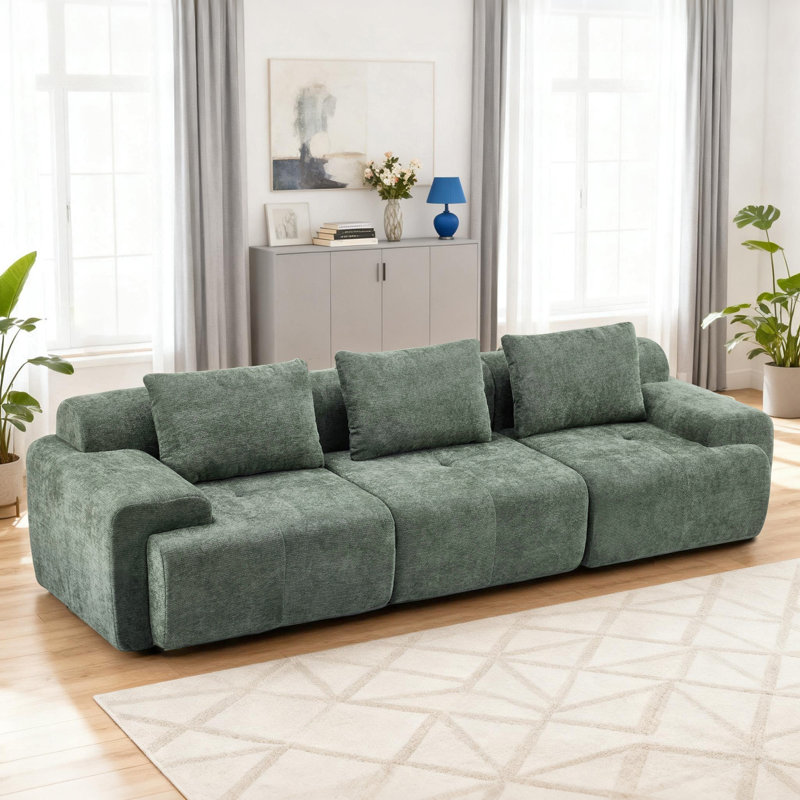 Canapé modulaire surdimensionné en U surdimensionné Boneless, H 27,56 po x l 120,47 po x P 40,55 po