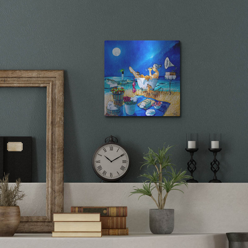 Art mural rouge en métal Red Barrel Studio® «Just Perfect At Vlees Bay», H 12 po x l 12 po